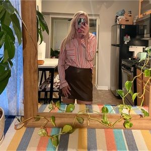 Maeve By Anthropology Pink Top Size XS Striped Pocket